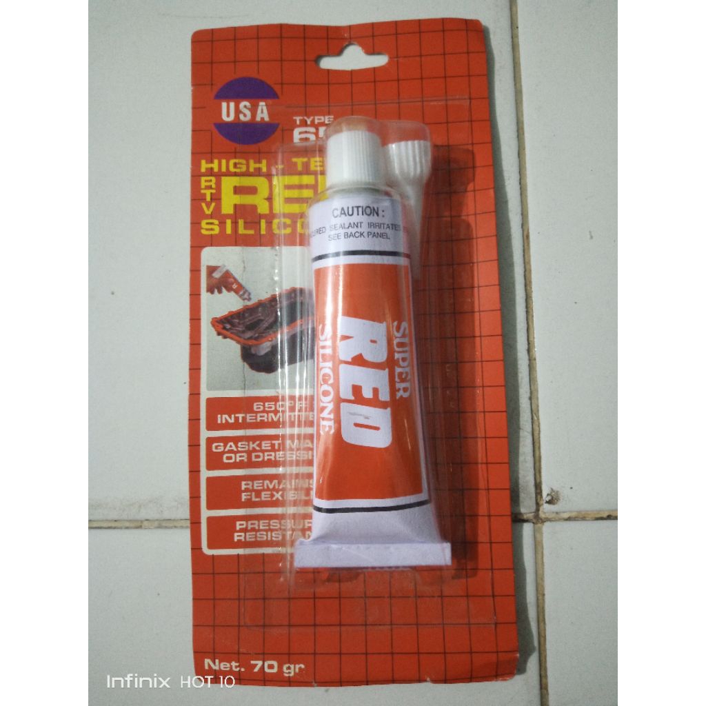 Usa Lem Gasket / Lem Red Silicone merah 70gr