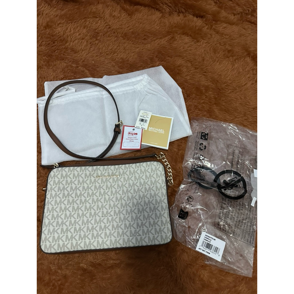Preloved Michael Kors Jet Set Crossbody Vanilla Original