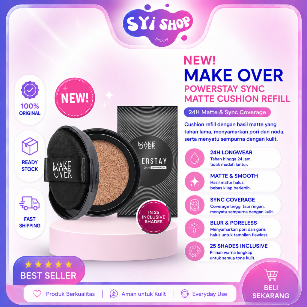 NEW MAKE OVER Powerstay Sync Matte Cushion Refill