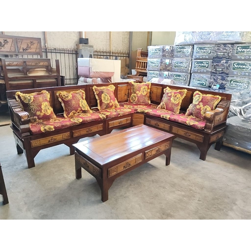 kursi jati set matras