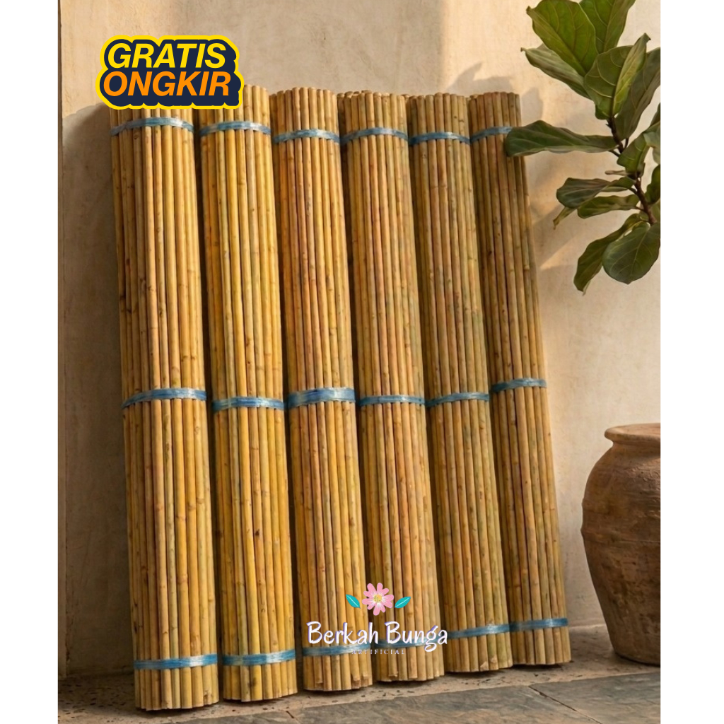 Bambu Cendani Asli- Bambu Hiasan Dekorasi - Bambu Kuning - batang bambu multifungsi