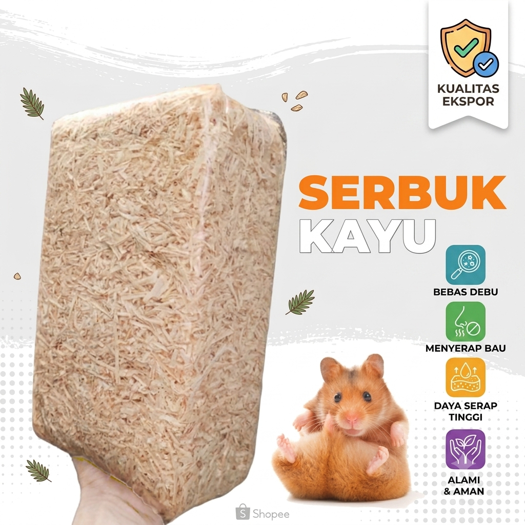 SERBUK KAYU HAMSTER / SERBUK KAYU KELINCI / SERBUK KAYU MARMUT