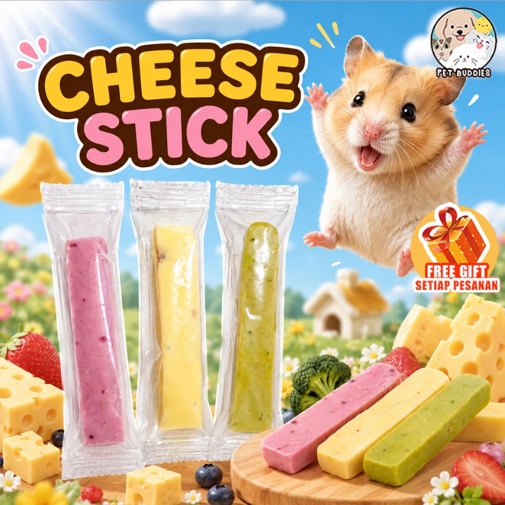 Cheese Stick Hamster Snack Keju Premium Kalsium Tinggi untuk Kelinci & Sugar Glider
