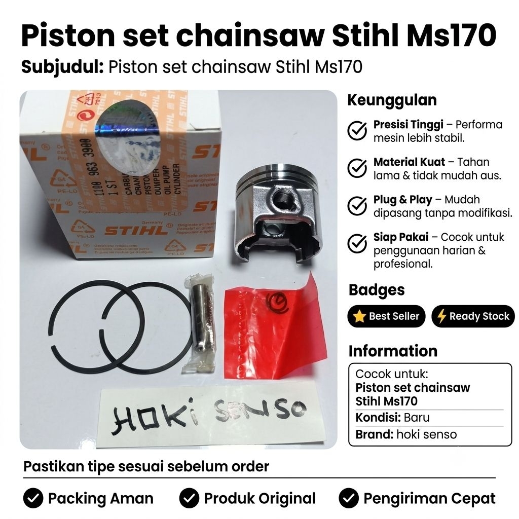 piston set chainsaw stihl ms170