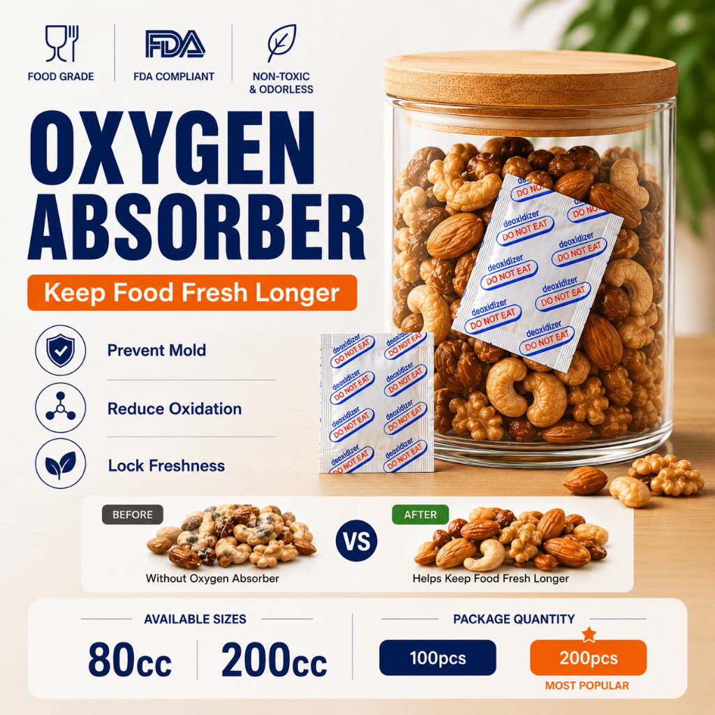 Oxygen Absorber Food Grade 80cc 200cc Penyerap Oksigen Kemasan Makanan O-Buster