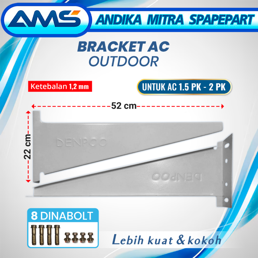 Bracket AC Denpoo Outdoor 1PK - 2PK / Dudukan AC Outdoor Tebal Merk Denpoo