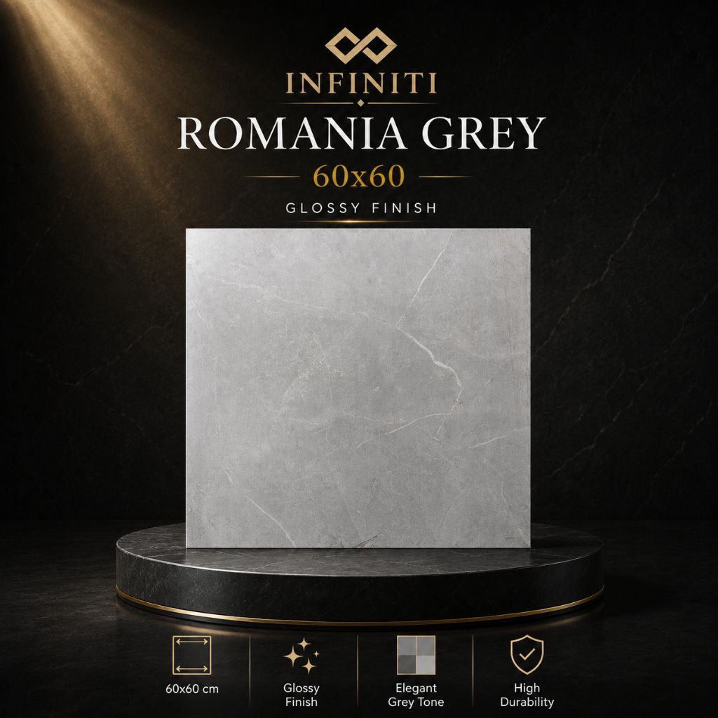 Granit INFINITI Romania Grey 60x60 Glossy Cutting Abu Marble
