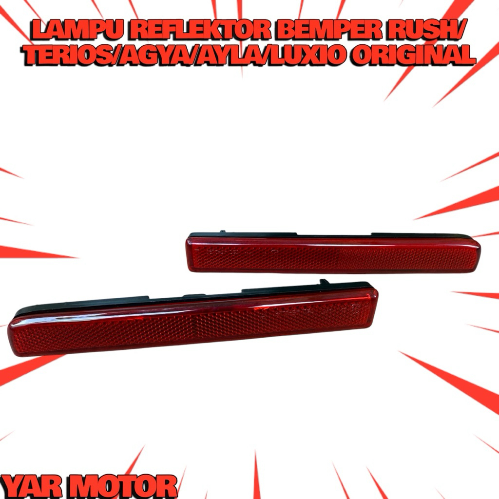 LANPU REFLEKTOR BEMPER MATA KUCING BELAKANG MOBIL RUSH TERIOS 2011-2017 NO LED ORIGINAL