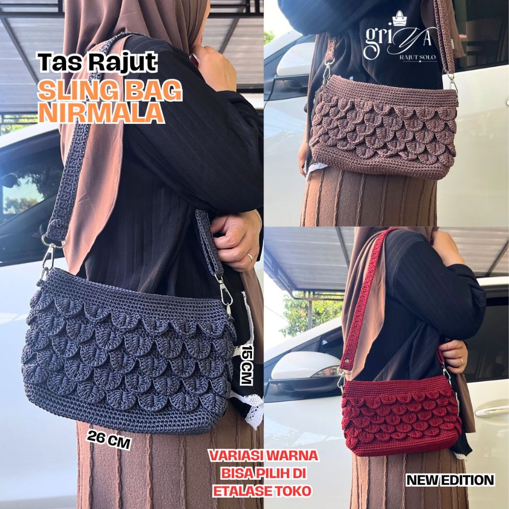 Tas Rajut Premium Slempang NIRMALA