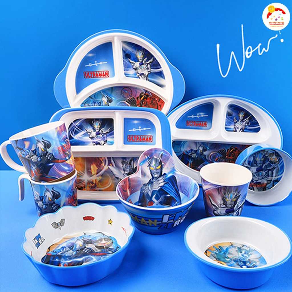 Disney Original Mangkok Piring Gelas Melamin Anak Karakter Ultraman