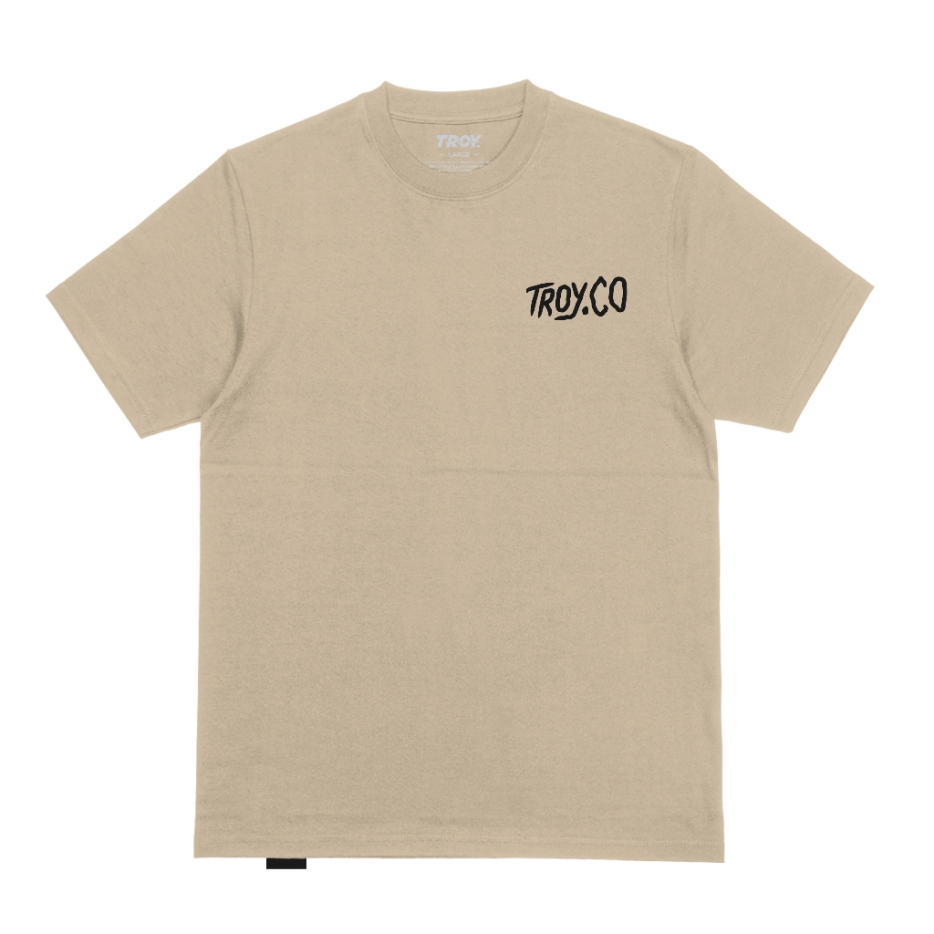 Troy Company T-shirt Beige Embodiment - Kaos Pria Lengan Pendek Coklat Beige MTD 3652