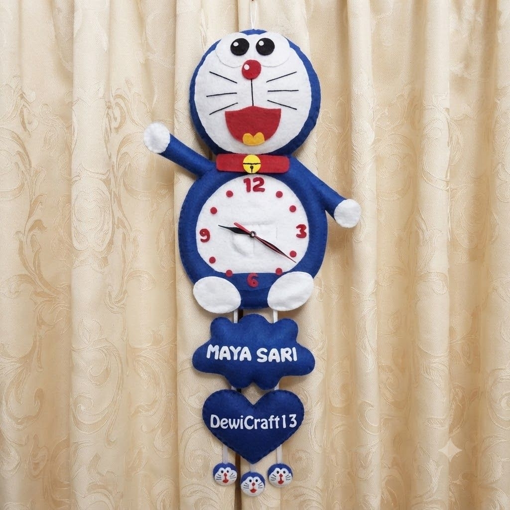 Jam dinding Doraemon requests nama tgl lahir