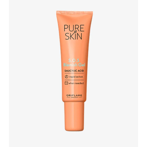 Oriflame Pure Skin SOS Blemish Gel Salicylic Acid, Rapid Action, Untuk Jerawat