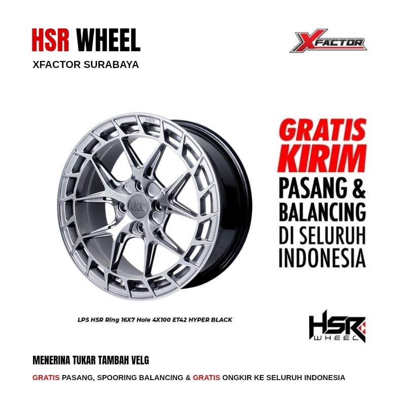 VELG MOBIL R16 HSR LPS HSR R16X7 4X100 ET42 HB 4 PCS VELG