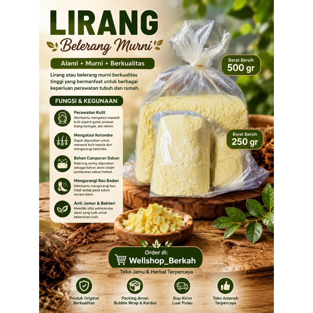 Lirang Murni/Belerang murni obat panu dan penyakit kulit lainnya