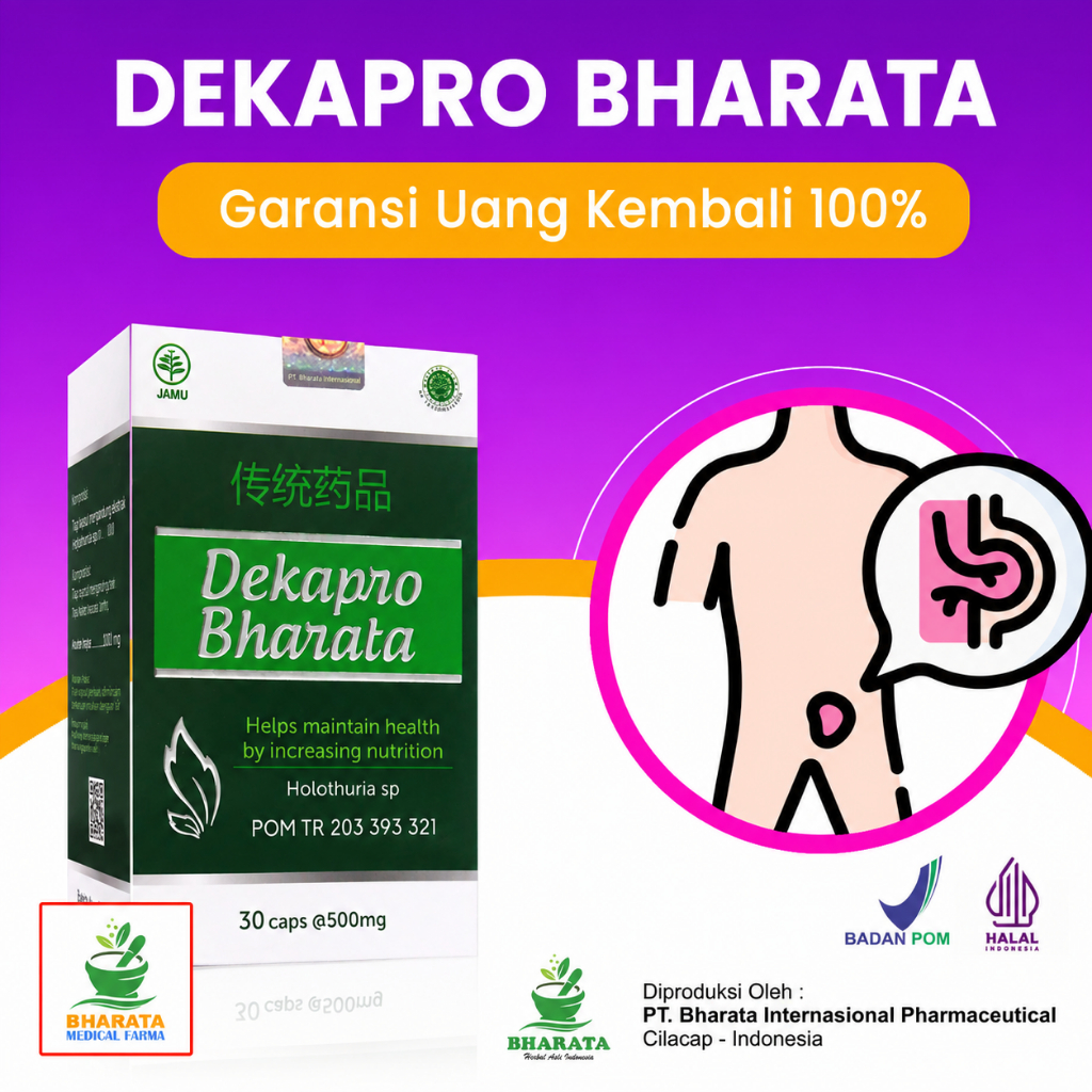 Obat Herbal Varikokel Hernia Turun Berok Prostat Ampuh DEKAPRO Bharata Asli Bergaransi Halal Bpom