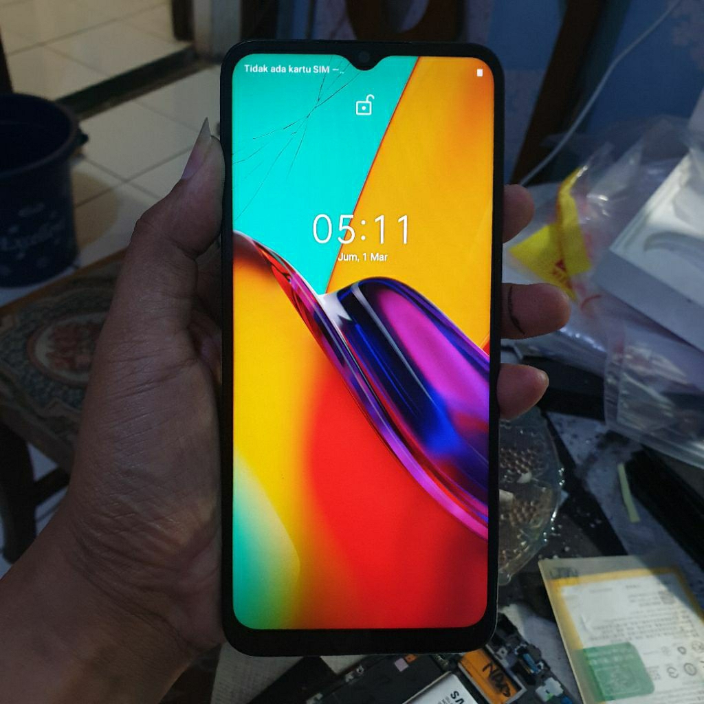 lcd realme narzo 50i prame ori copotan minus retak
