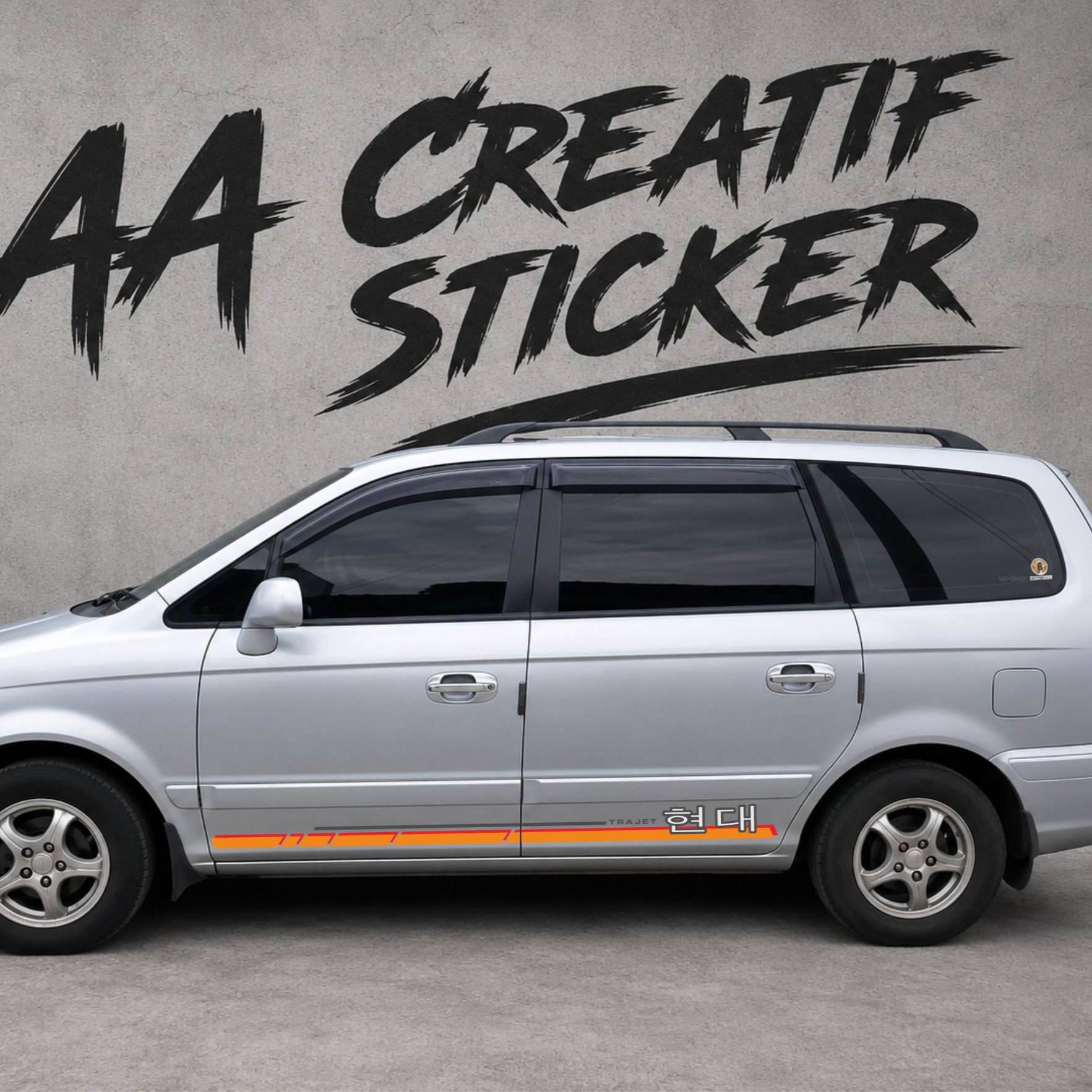 STICKER CUTTING MOBIL HYUNDAI TRAJET MINIMALIS Y