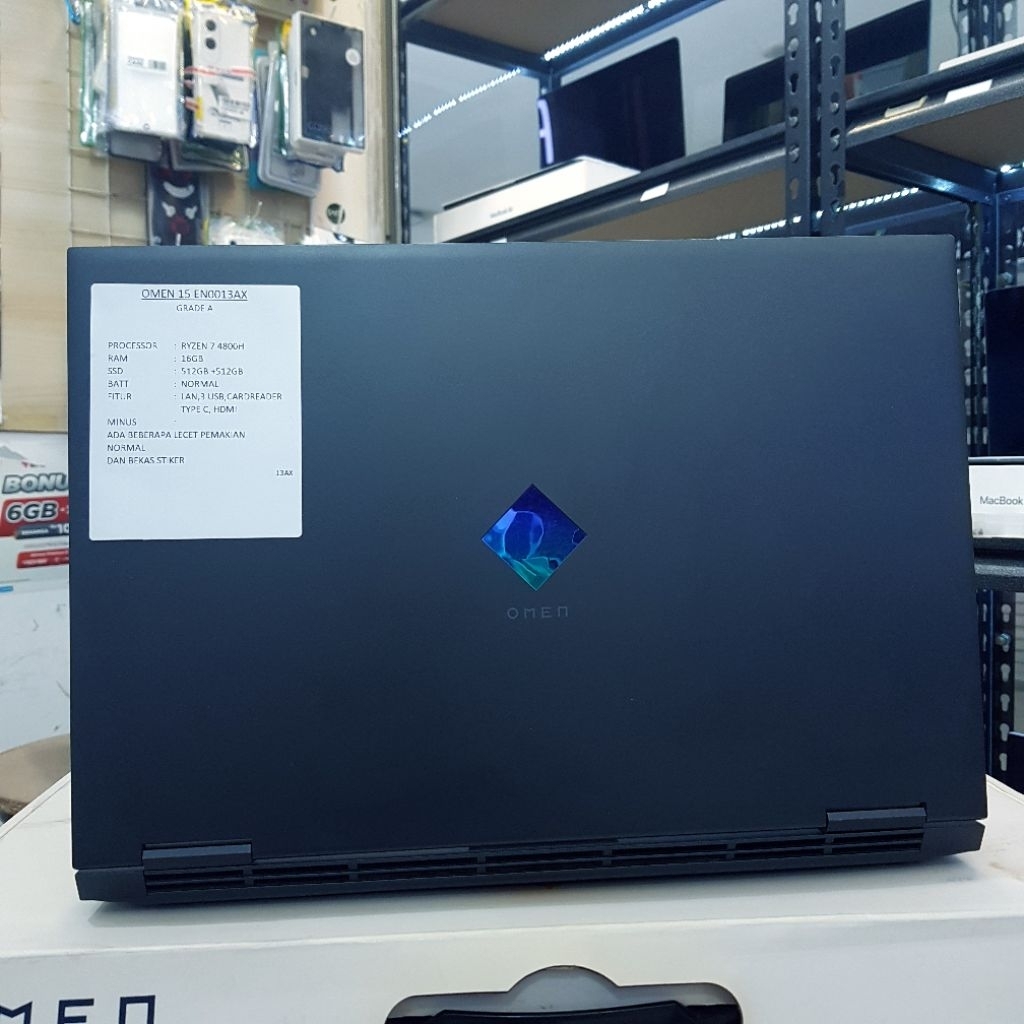 Omen 15 Ryzen 7 4800H 16/512GB+512GB Rtx 2060 6GB