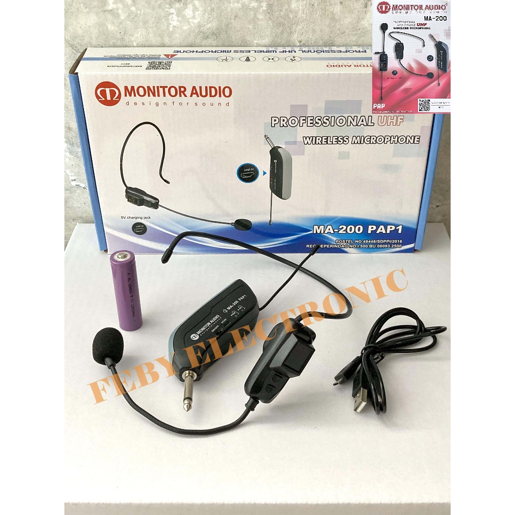 Mic Wireless Head set Bando Monitor Audio MA 200 PAP 1 Mic bukan DBQ