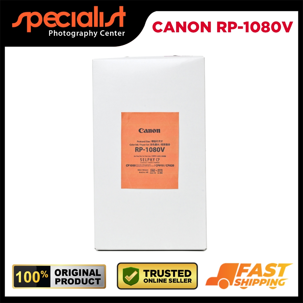 Kertas Foto Canon Selphy RP-108 RP108 untuk Printer Canon SELPHY CP820 CP910 CP1000 CP1200 CP1300 CP