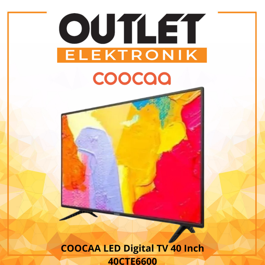 Coocaa LED Smart TV 40" 40CTE6600 Digital TV HDR 10 HDMI USB , Garansi Resmi