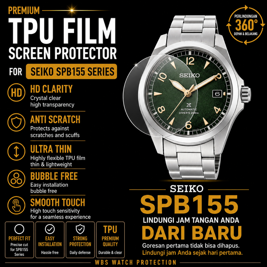 Anti Gores Seiko SPB155 SPB157 SPB159 Baby Alpinist Screen Protector Pelindung Kaca Jam Tangan