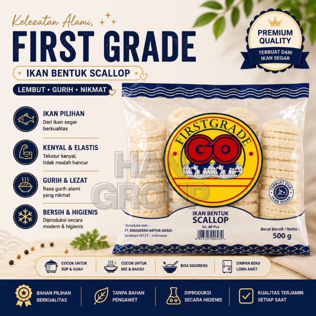 (Frozen Food Go) Scallop Ikan 500gr