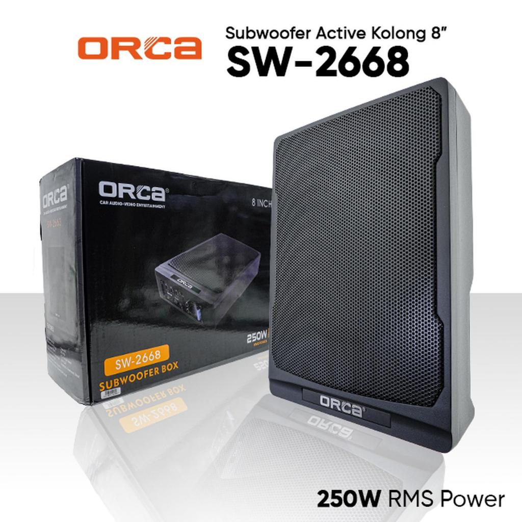 Subwoofer Active Basstube Kolong 8 inch ORCA SW-2668 (Model Slim) - 2663C - 8 Inch