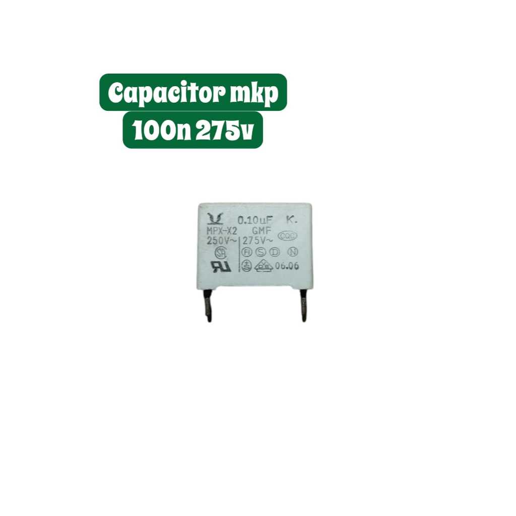 Kapasitor MKP 100n 275V - Kapasitor MKP Putih Kapasitas Tinggi