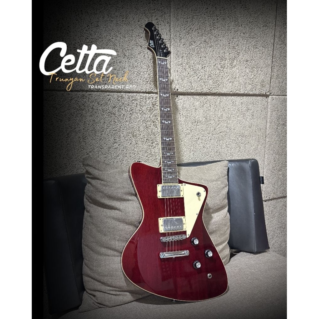 Cetta Trunyan Series Transparent Red Gitar Electric