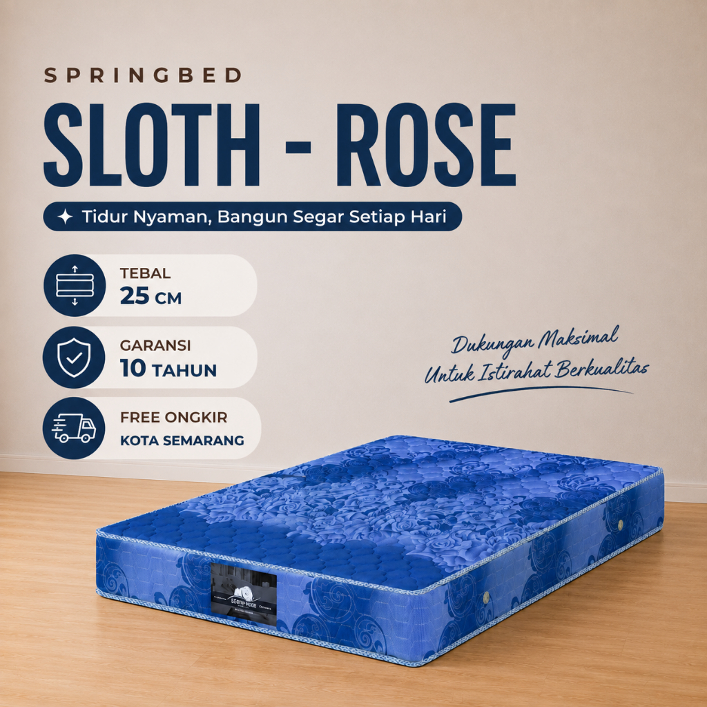 Springbed Olympic Bearland - Sloth - Rose