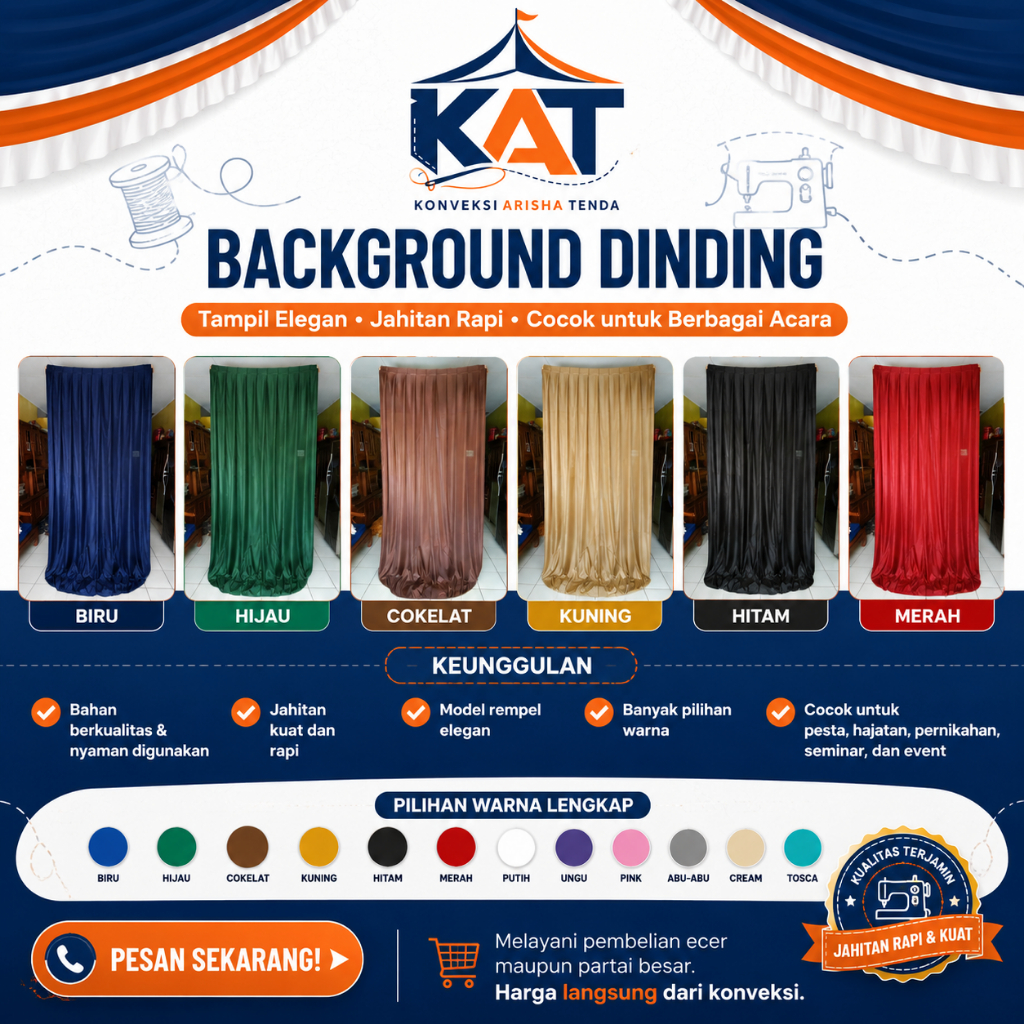 BACKGROUND DINDING / BACKDROP PESTA