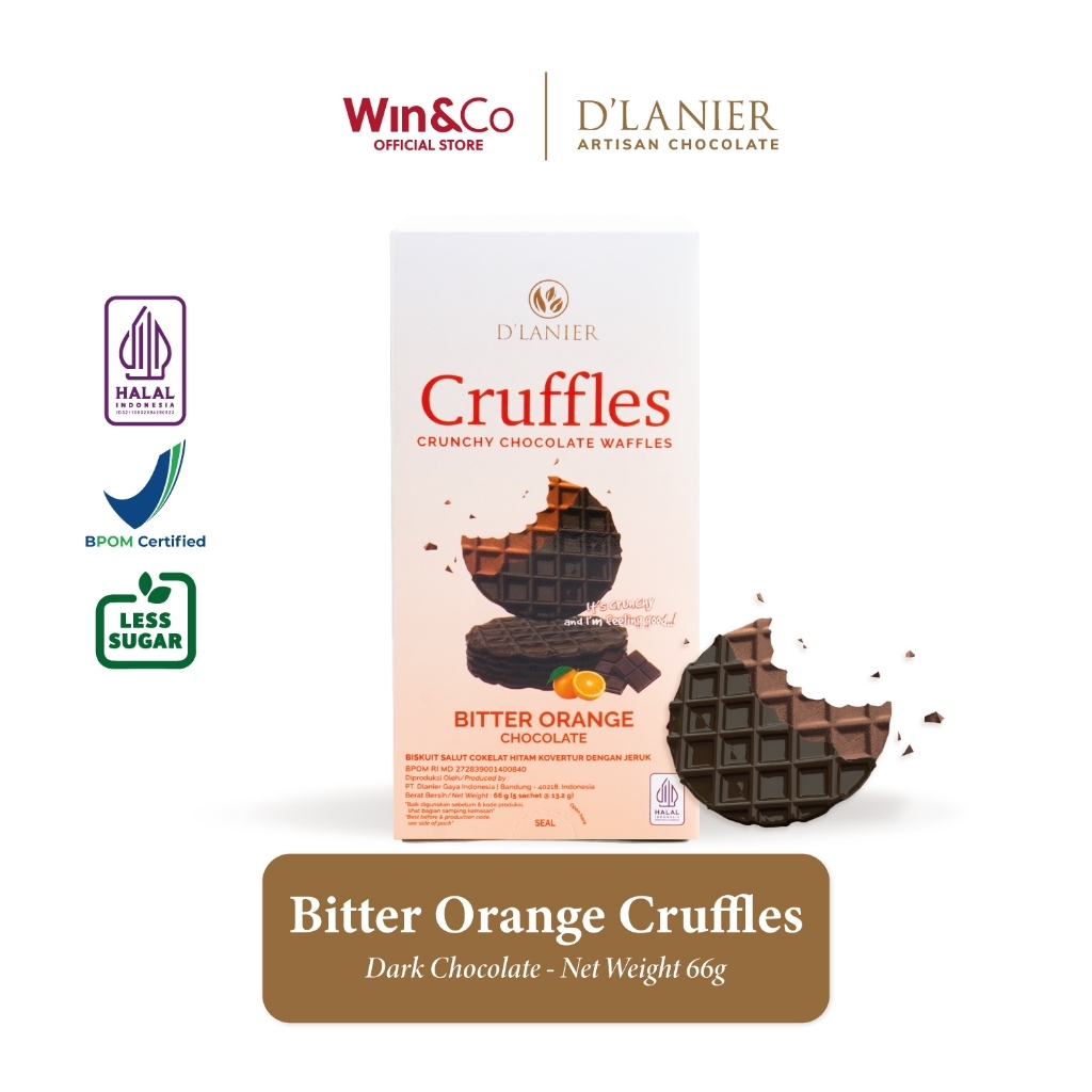 D'Lanier Bitter Orange Chocolate Cruffles - 66 gr (5 sachet)