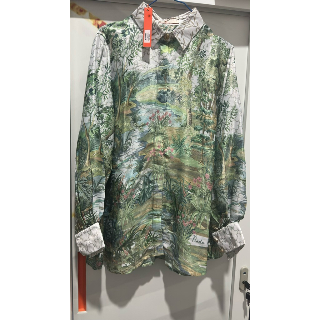 NADA PUSPITA PL the secret forest basic shirt - green - L - LD120
