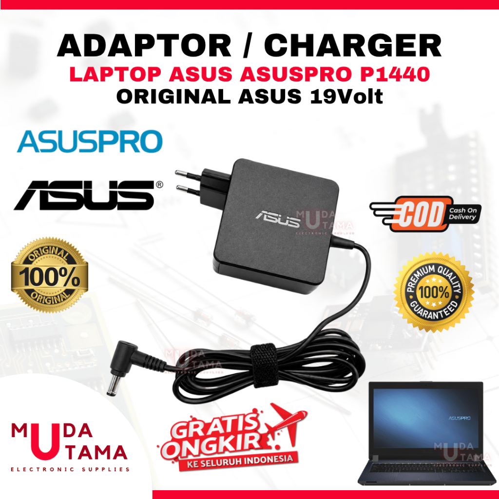 Adaptor Charger Laptop ASUS PRO P1440 Series P1440FA - Adaptor Laptop ASUS ASUSPRO P1440 Series - Ad