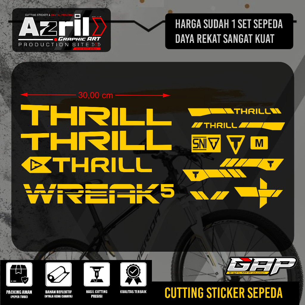 STICKER Sepeda MTB Thrill Wreak