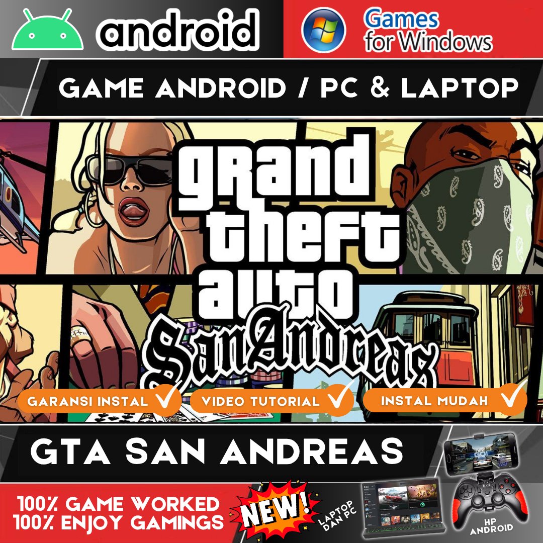 ( GAME ANDROID / PC & LAPTOP ) GTA SAN ANDREAS BAHASA INDONESIA + EMULATOR