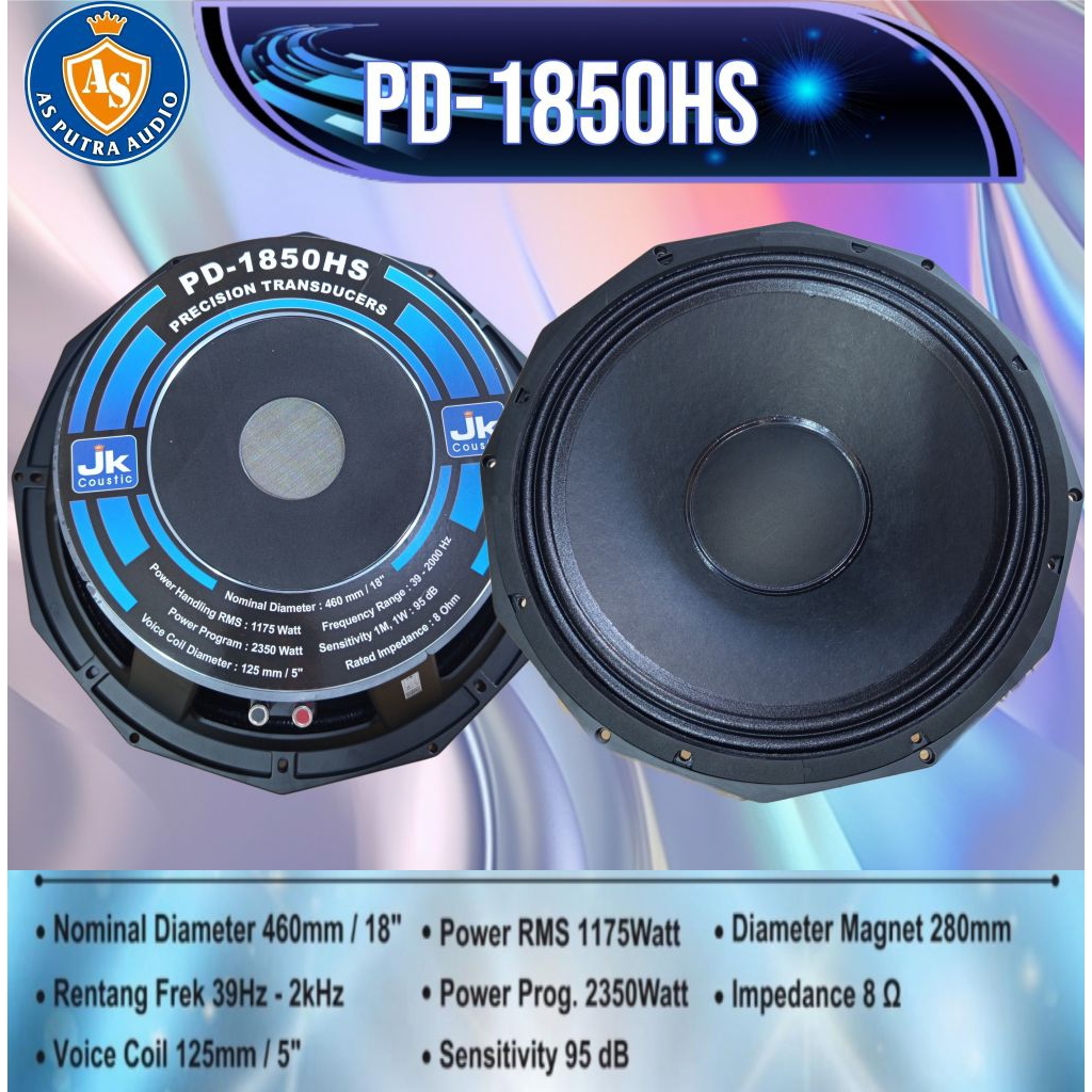 PD-1850HS speaker componen 18in JK coustic