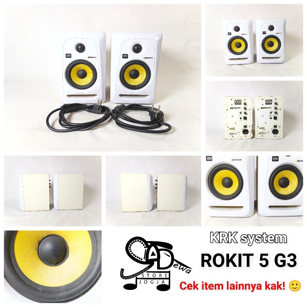 KRK ROKIT 5 G3 SPEAKER MONITOR FLAT MONITORING RECORDING rockit systems