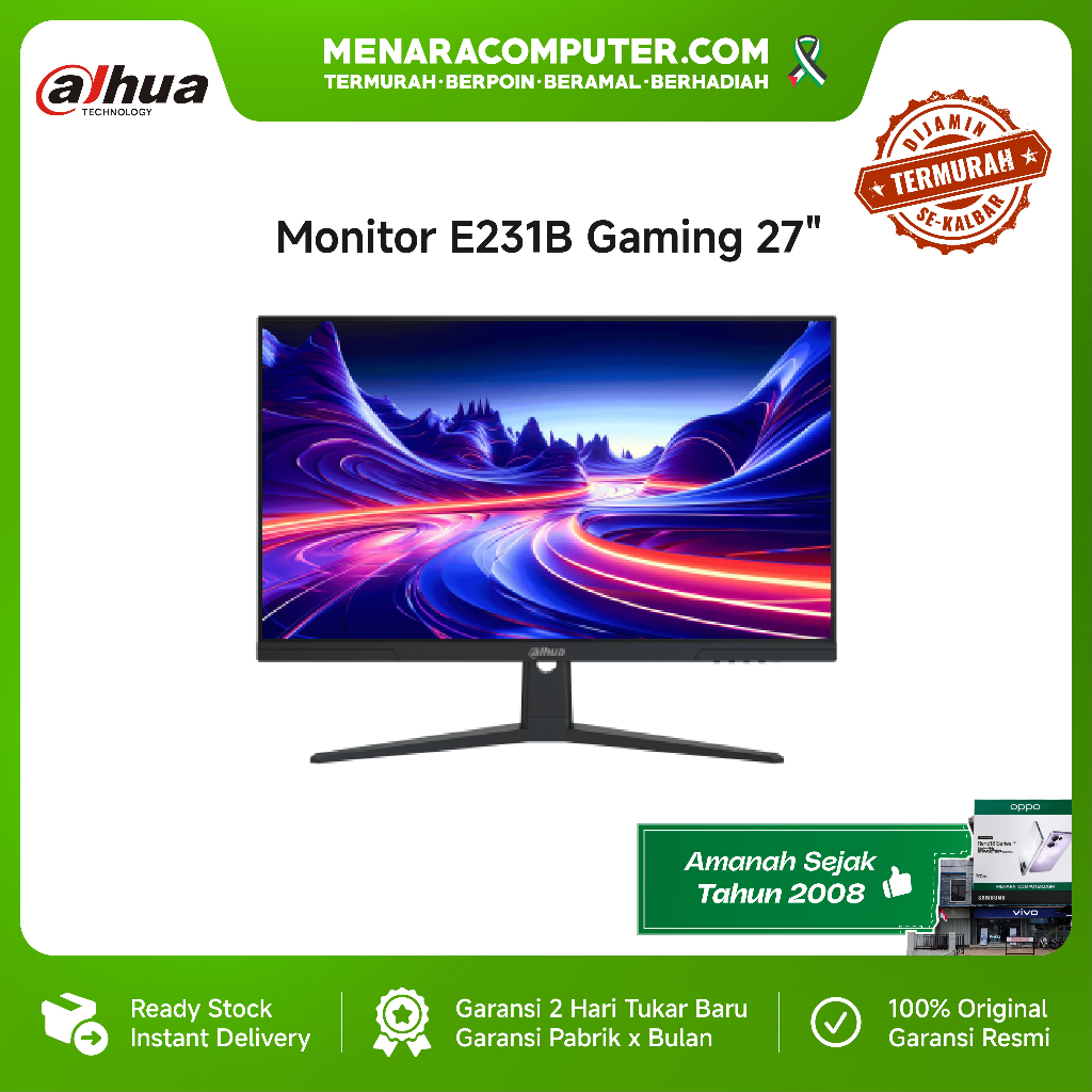 Dahua Monitor DHI-LM27-E231B Gaming 180Hz / Black / 27" - Garansi Resmi