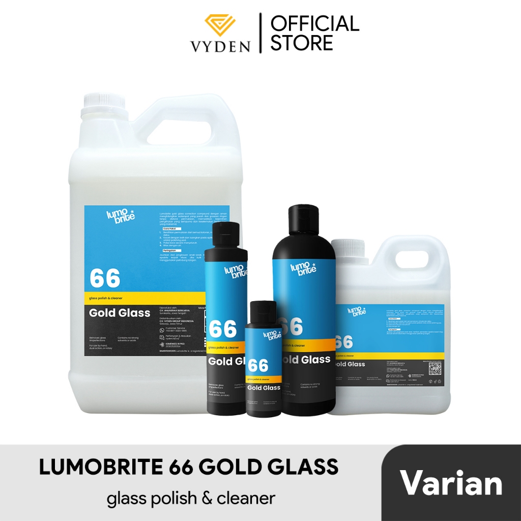 Pembersih Jamur Kaca Mobil LUMOBRITE 66 GOLD GLASS POLISH Compound Scrub Renew Eropa Jepang Spion Bu