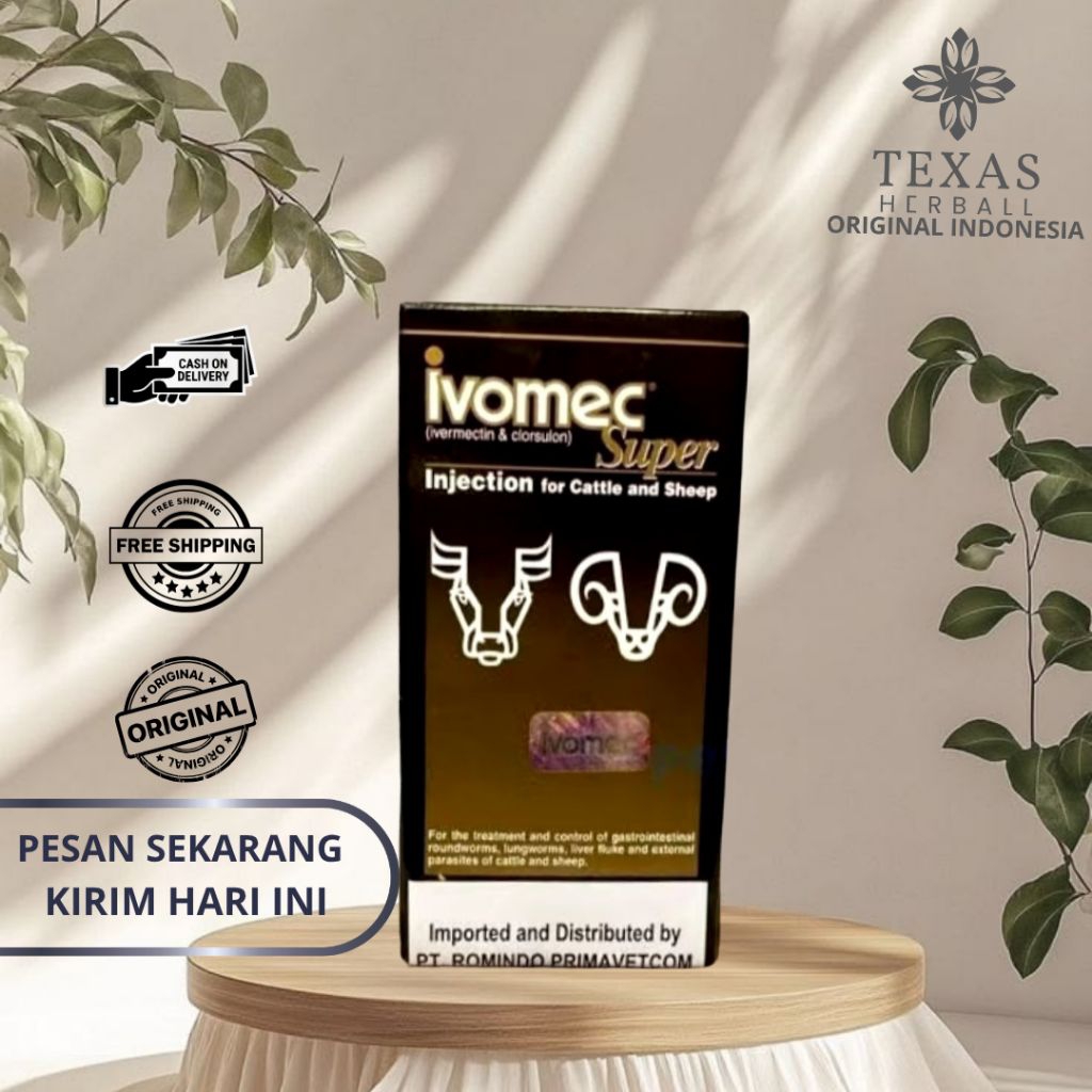 Ivomec Super obat antiparasit spektrum luas untuk hewan (ternak dan peliharaan) yang mengandung Iver