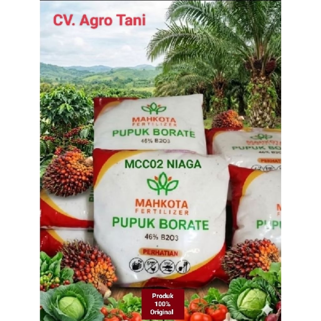 Pupuk "BORATE" Mahkota B2O3 46% Uk. 1 Kg