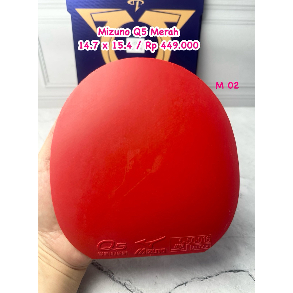 SECOND KARET BET BAT PINGPONG TENIS MEJA MIZUNO Q5 WARNA MERAH