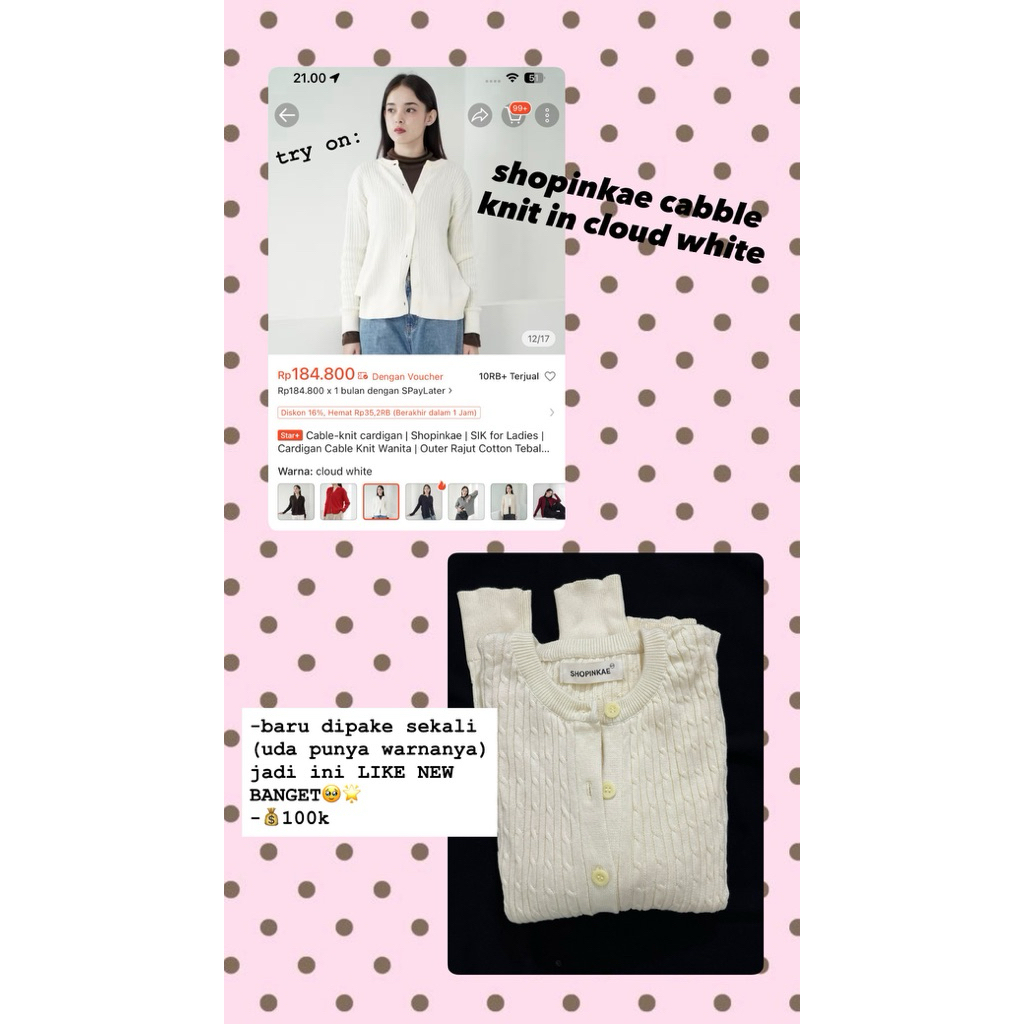 Shopinkae Cardigan/ Play with pattero/ Rubylicious/ Cardigan/ preloved