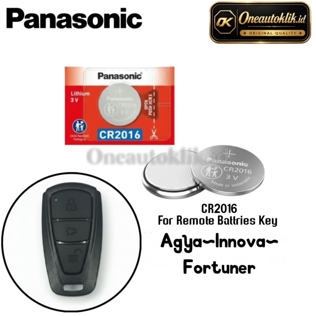 Baterai Remote Mobil Toyota Agya Innova Fortuner CR2016 Kualitas Original