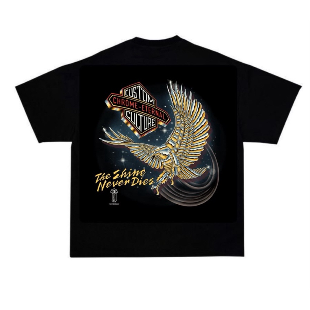 Chrome Eternal EagleT-Shirt - Kaos Motor Heavyweight 16s