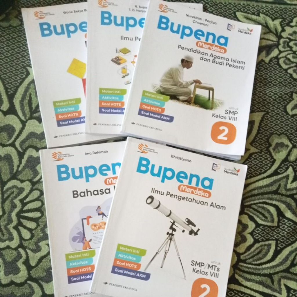 Buku second bupena kelas 8 Matematika, IPS, PAI, Bahasa indonesia, Ipa