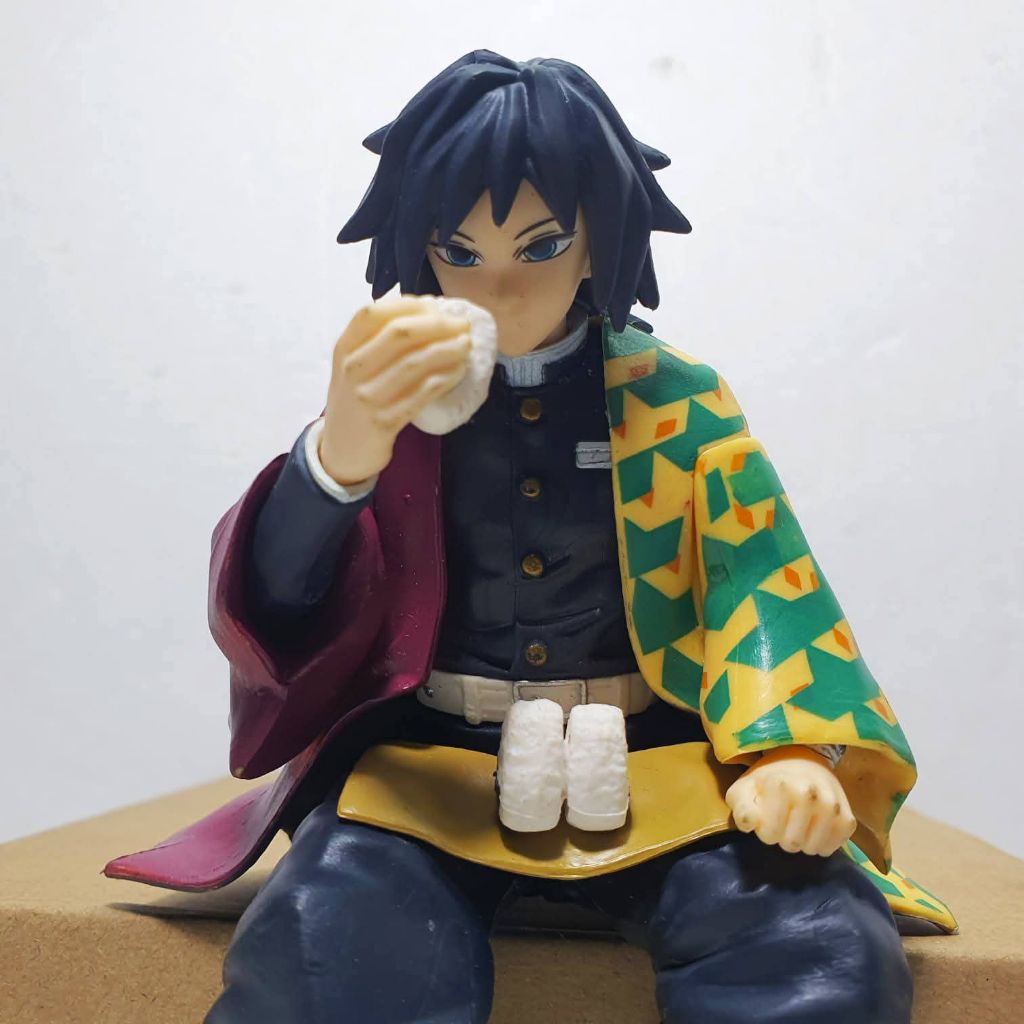 mainan static figure My Hero Academia Kimetsu no Yaiba Giyu Tomioka Chokonose Figure, featuring the 
